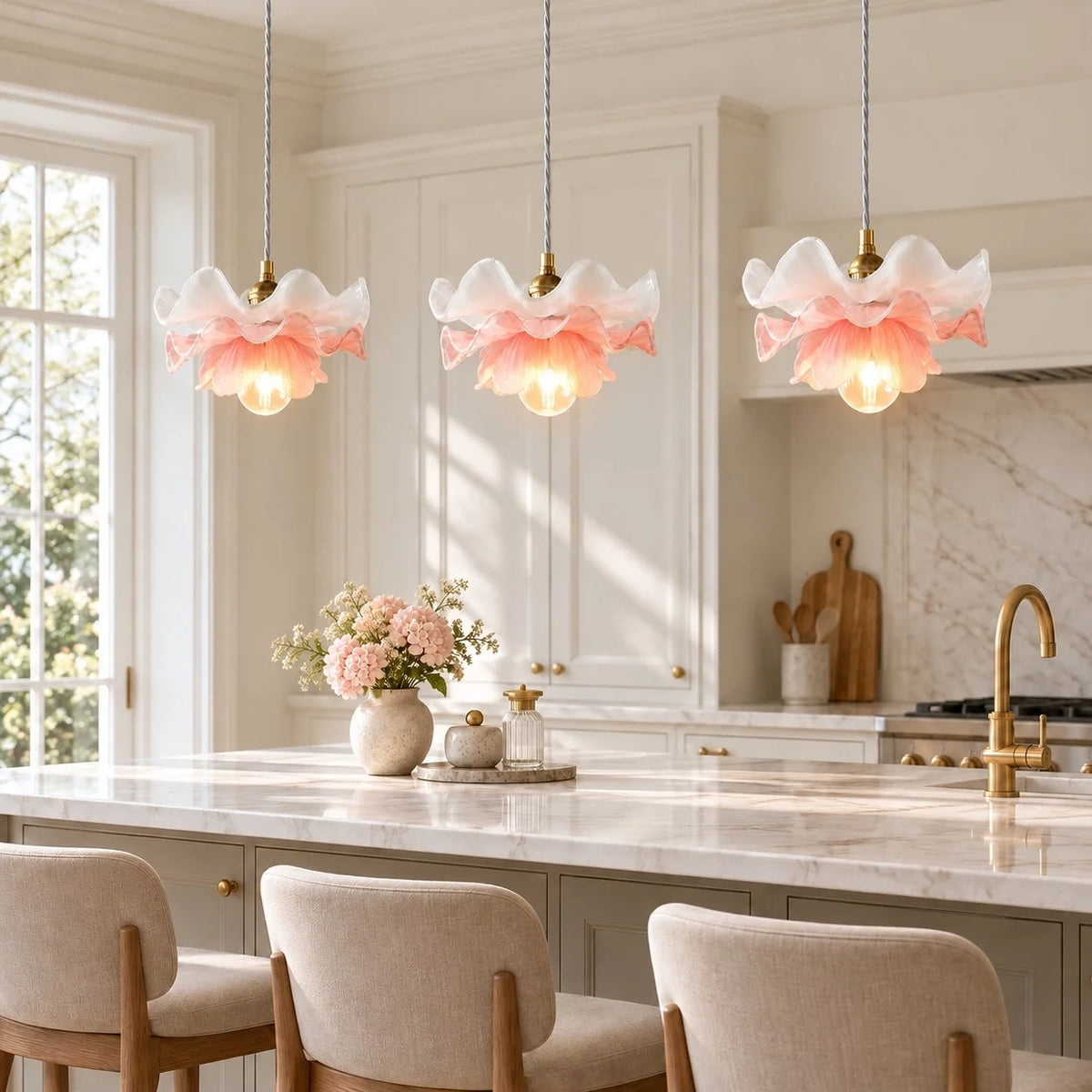 Roselle Modern Acrylic Flower Pendant Light
