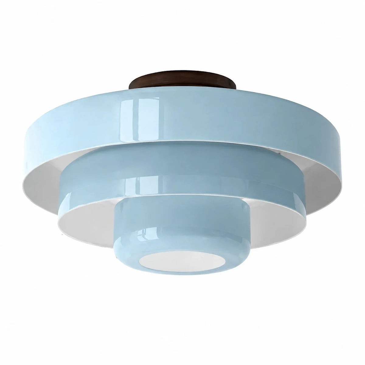 Bauhaus Round Three-Tier Colourful Flush-Mount Ceiling Light