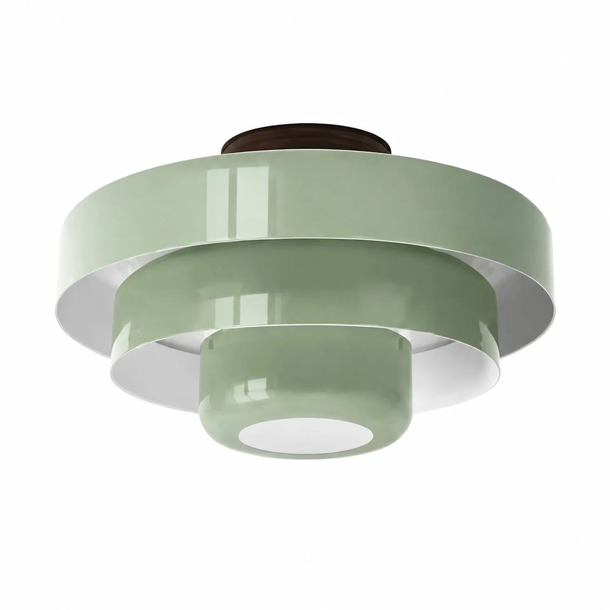 Bauhaus Round Three-Tier Colourful Flush-Mount Ceiling Light