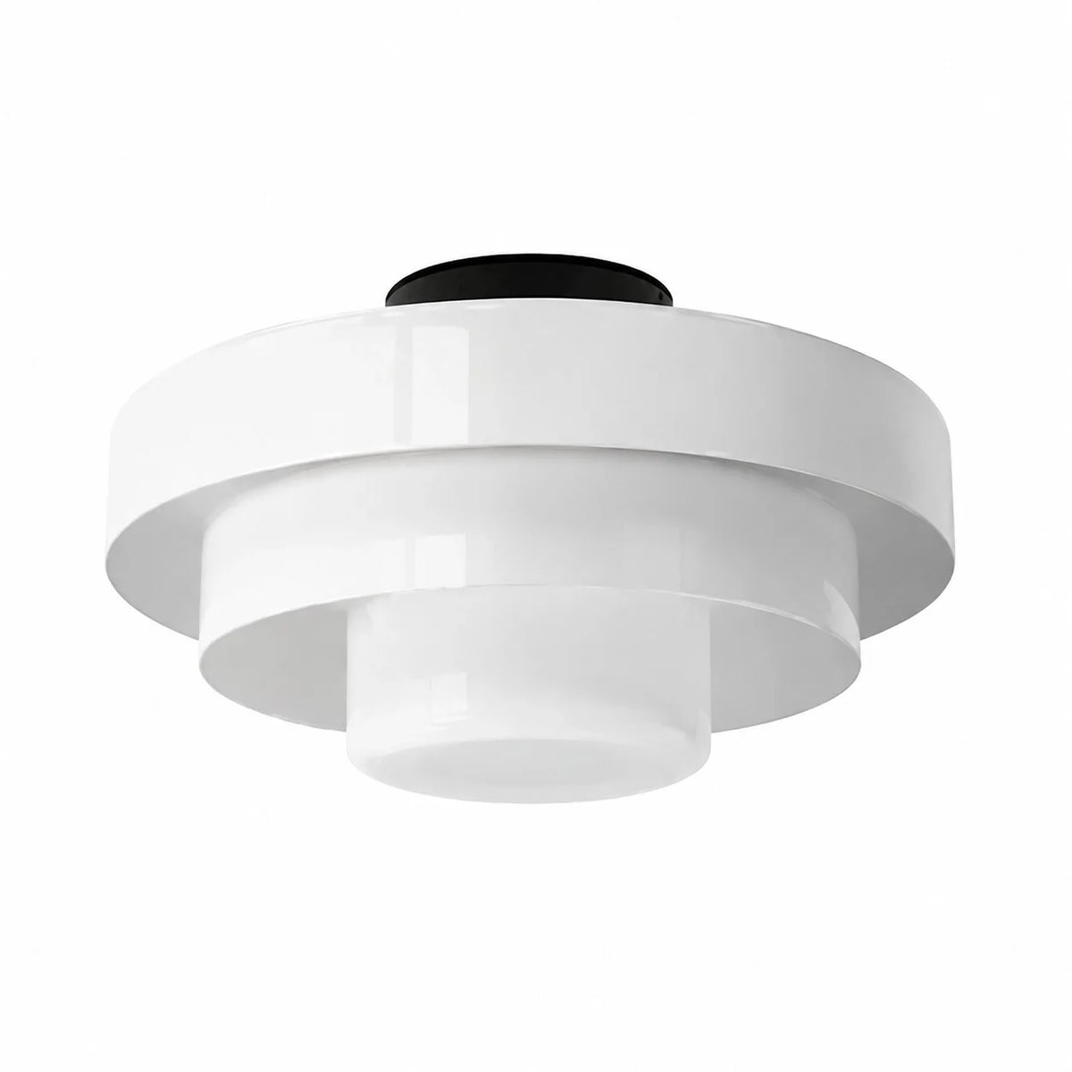 Bauhaus Round Three-Tier Colourful Flush-Mount Ceiling Light