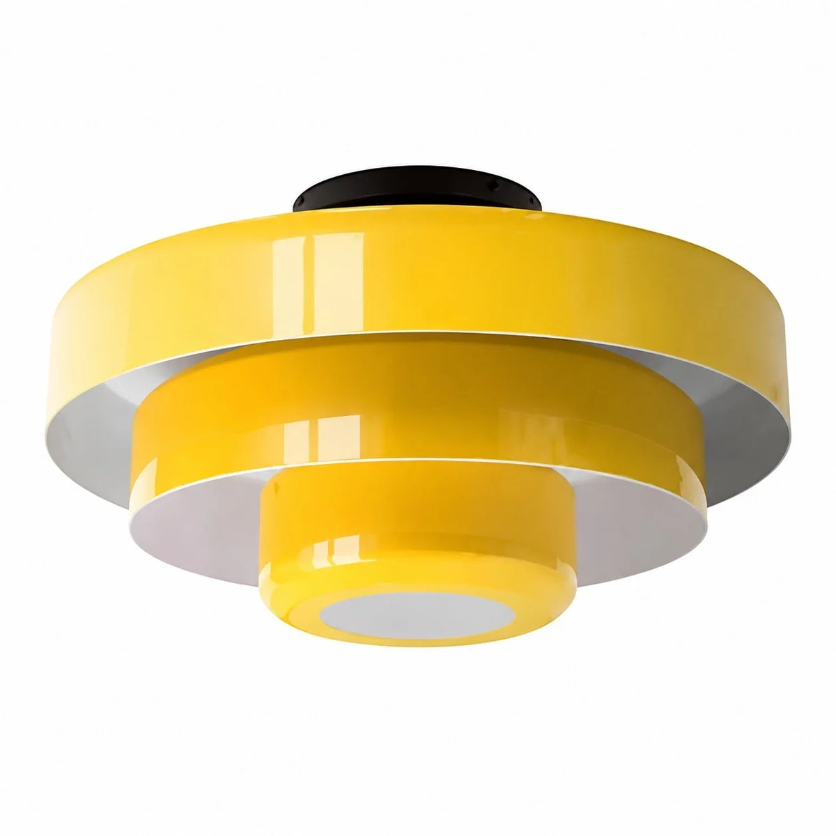 Bauhaus Round Three-Tier Colourful Flush-Mount Ceiling Light