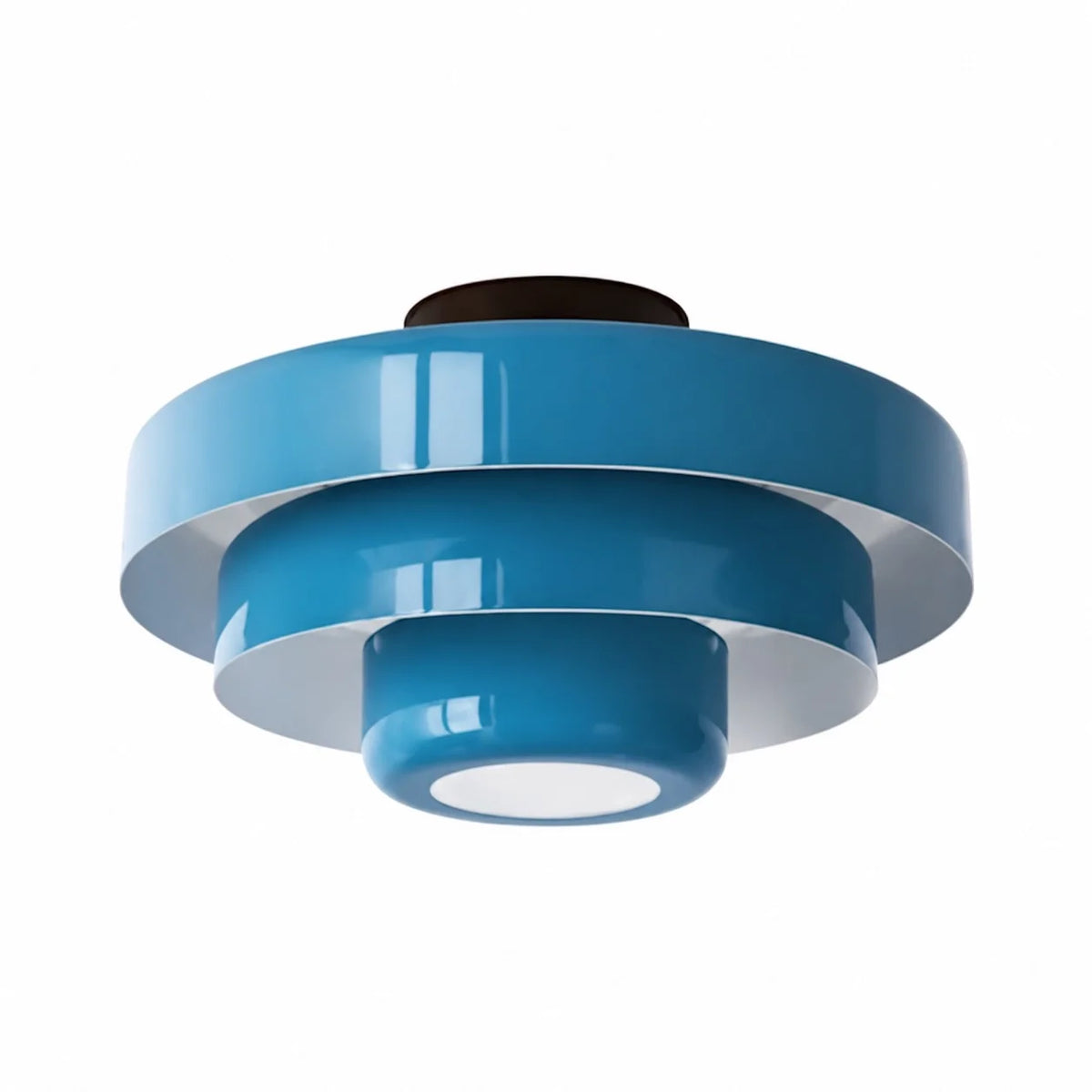 Bauhaus Round Three-Tier Colourful Flush-Mount Ceiling Light