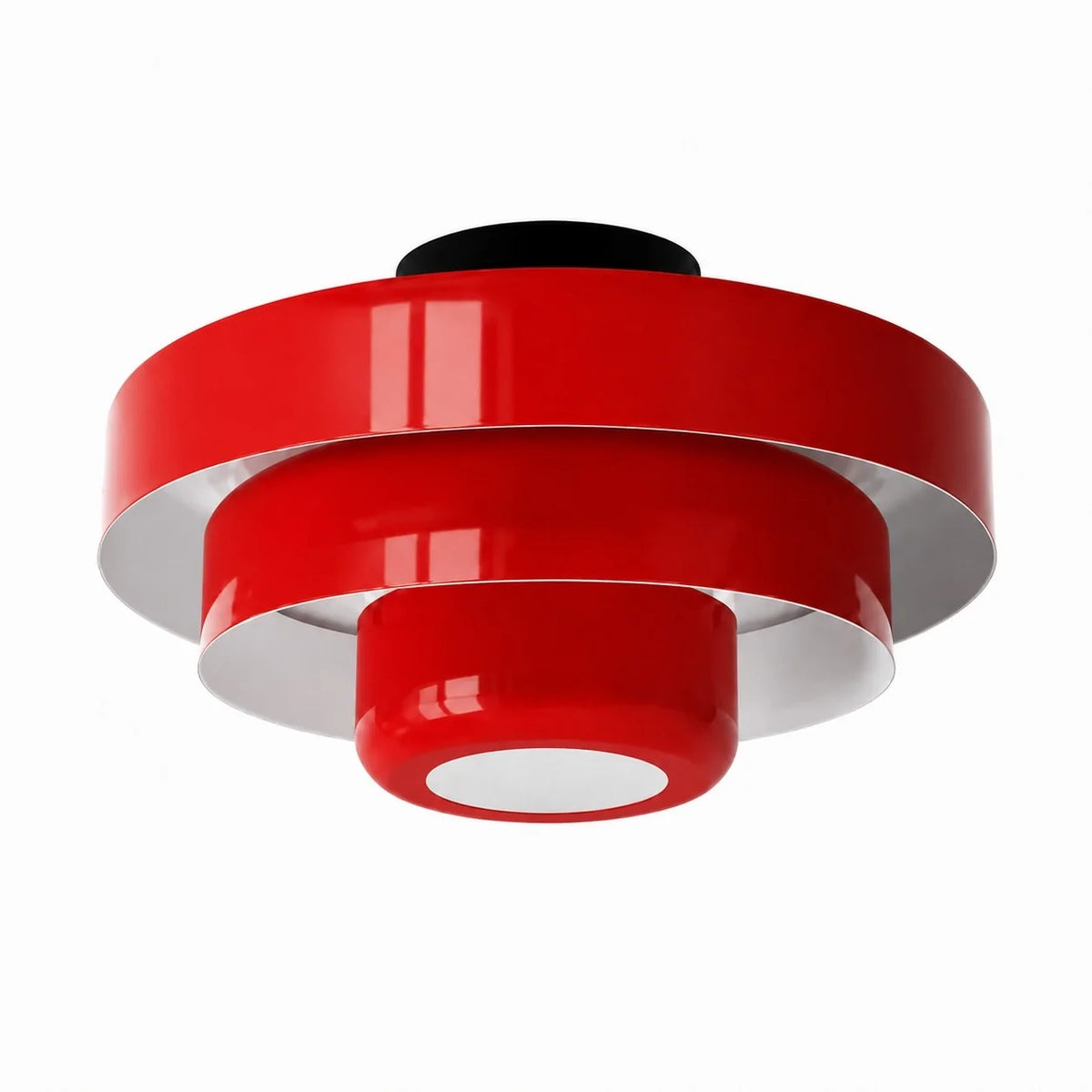Bauhaus Round Three-Tier Colourful Flush-Mount Ceiling Light