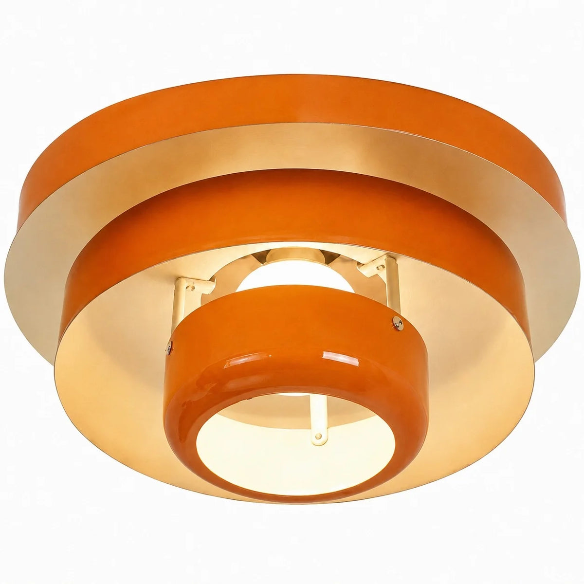 Bauhaus Round Three-Tier Colourful Flush-Mount Ceiling Light