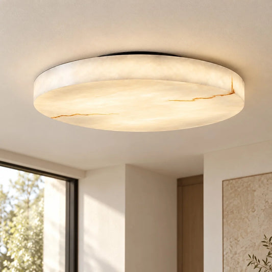Runa Modern Round Resin Flush Mount Ceiling Light