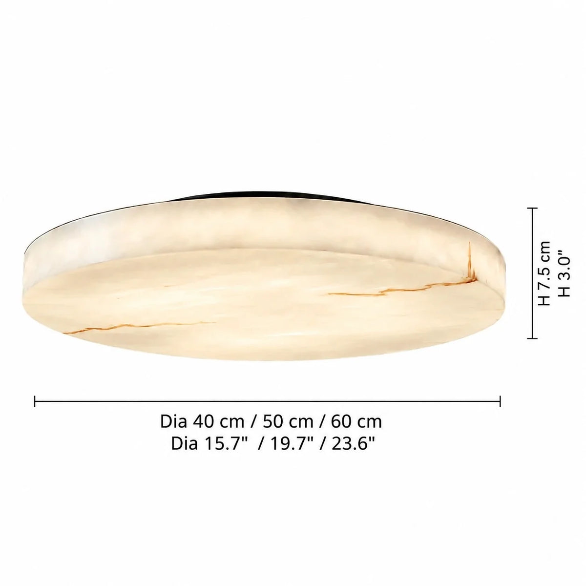 Runa Modern Round Resin Flush Mount Ceiling Light