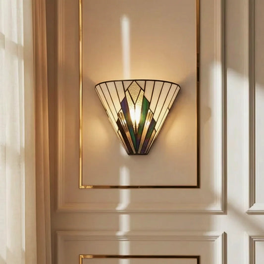 Vintage Art Deco Tiffany Wall Light – Artistic Glass Sconce