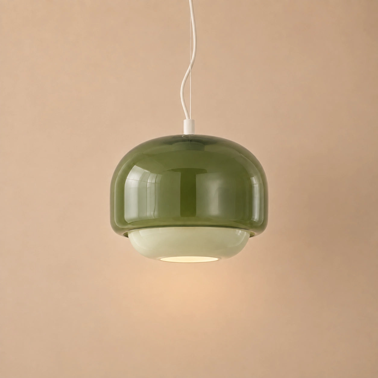 Vernon Minimalist Coloured Glass Mushroom Pendant Light