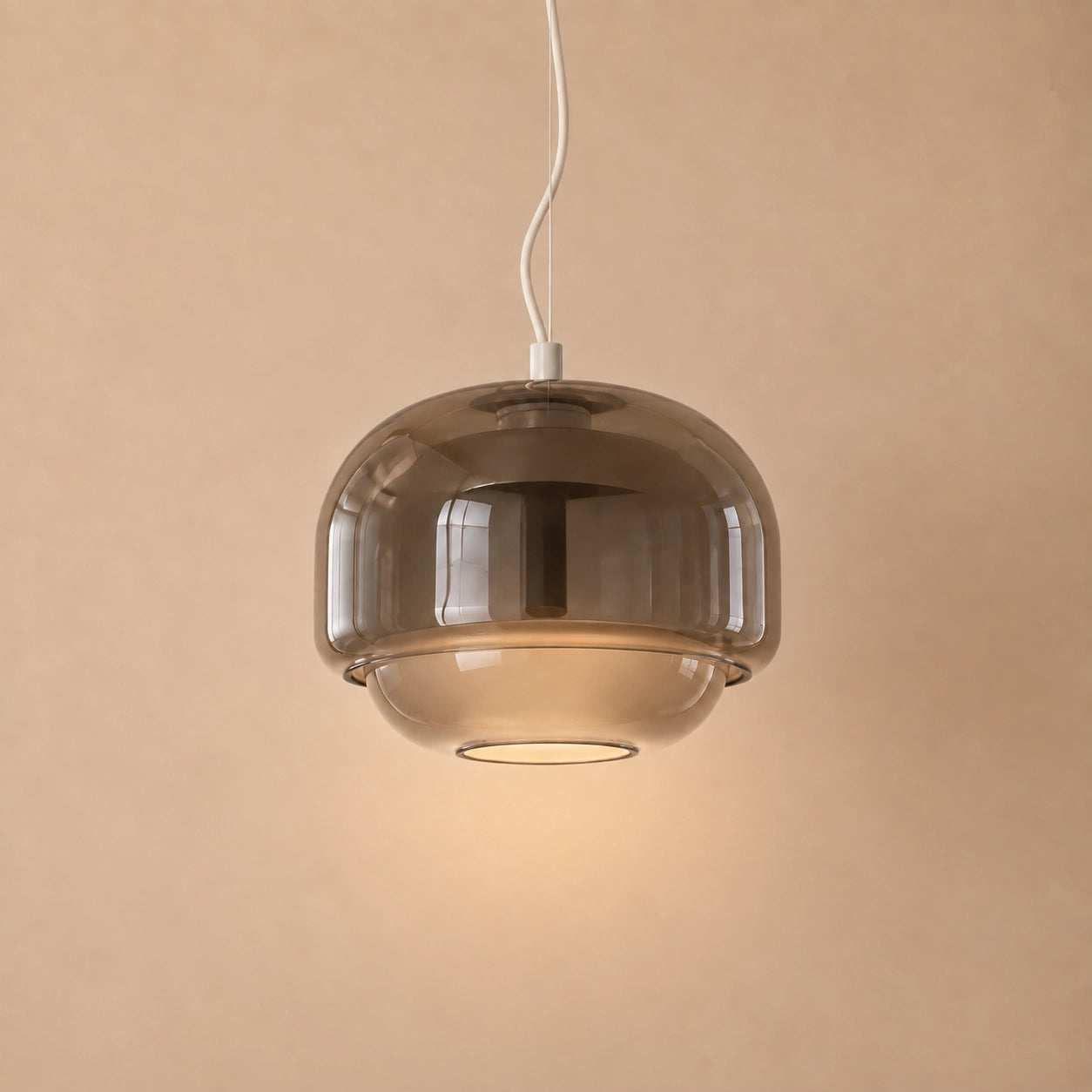 Vernon Minimalist Coloured Glass Mushroom Pendant Light