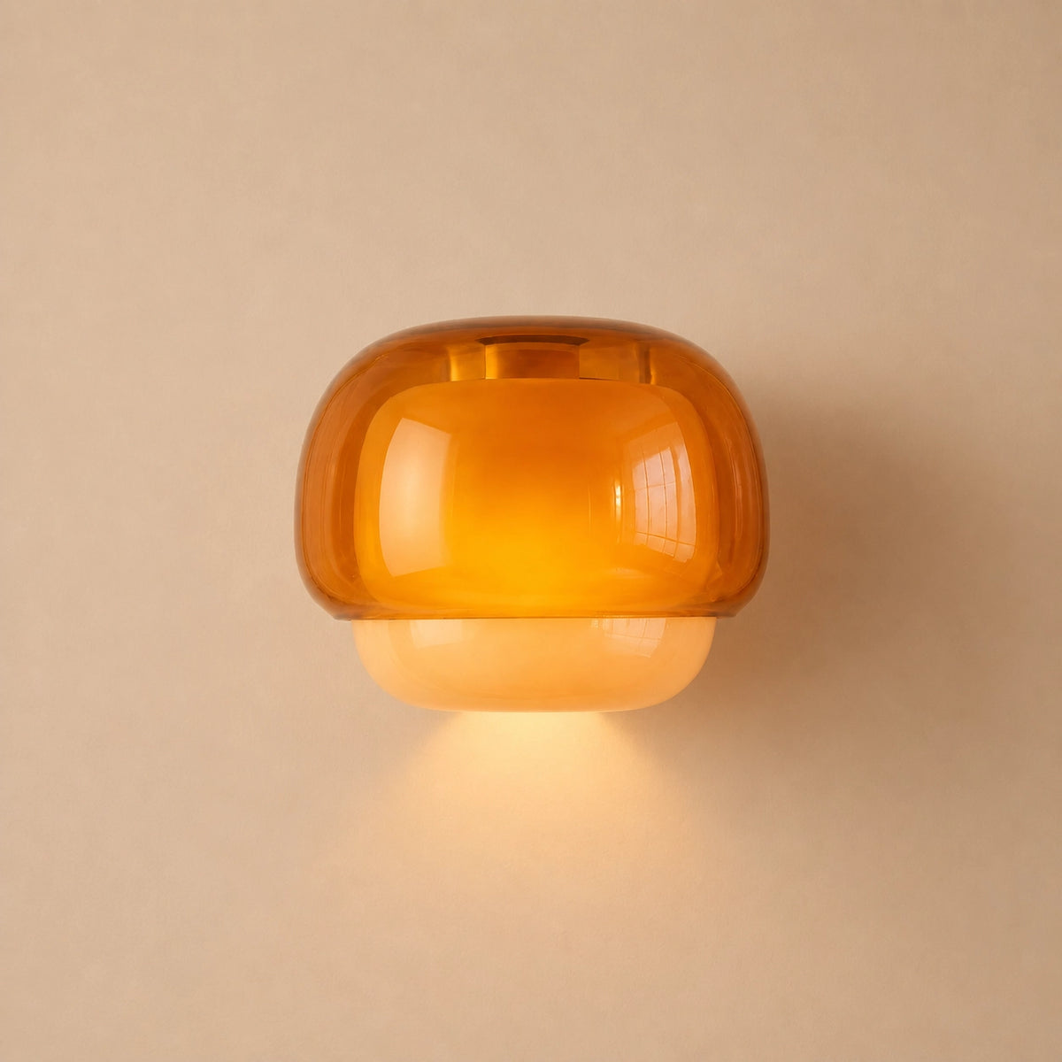 Vernon Minimalist Coloured Glass Mushroom Wall Light