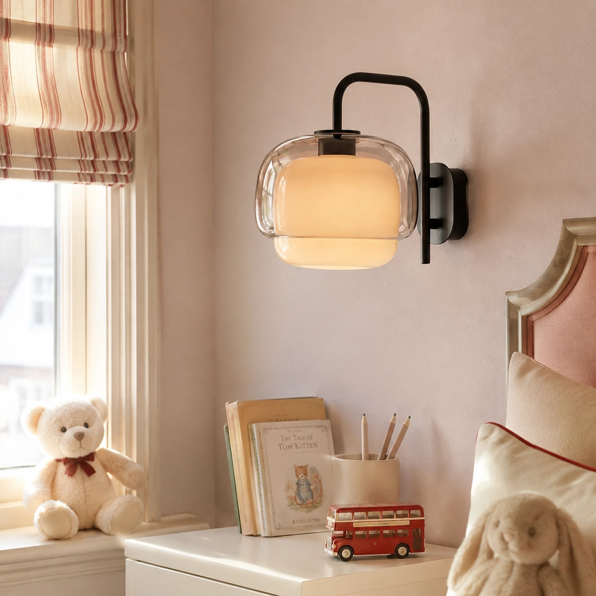Vernon Modern Art Glass Ball Double Wall Light
