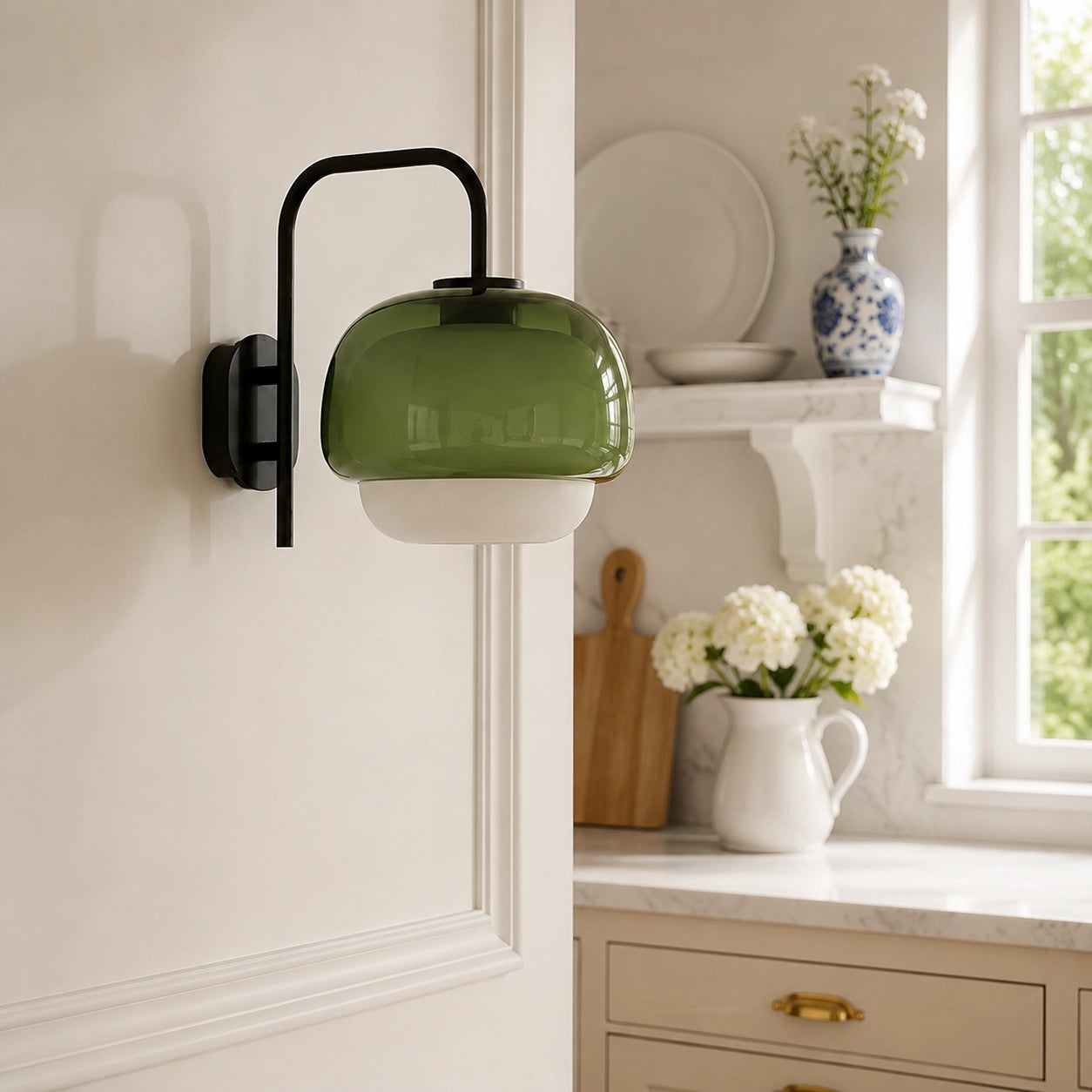 Vernon Modern Art Glass Ball Double Wall Light