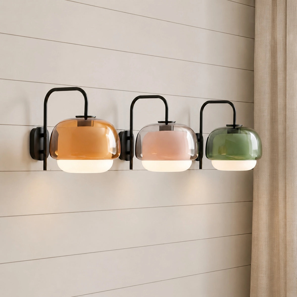 Vernon Modern Art Glass Ball Double Wall Light