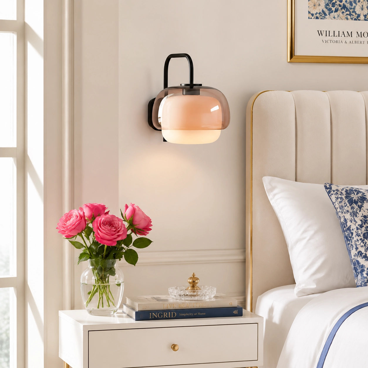 Vernon Modern Art Glass Ball Double Wall Light