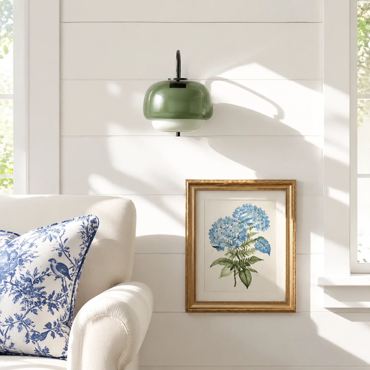 Vernon Modern Art Glass Ball Double Wall Light