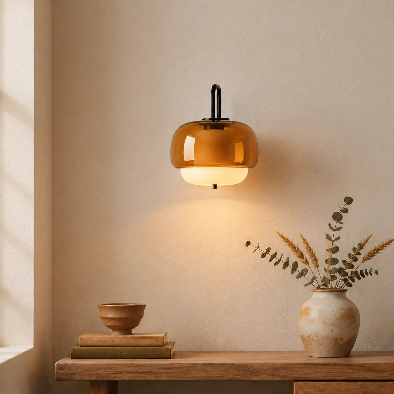 Vernon Modern Art Glass Ball Double Wall Light