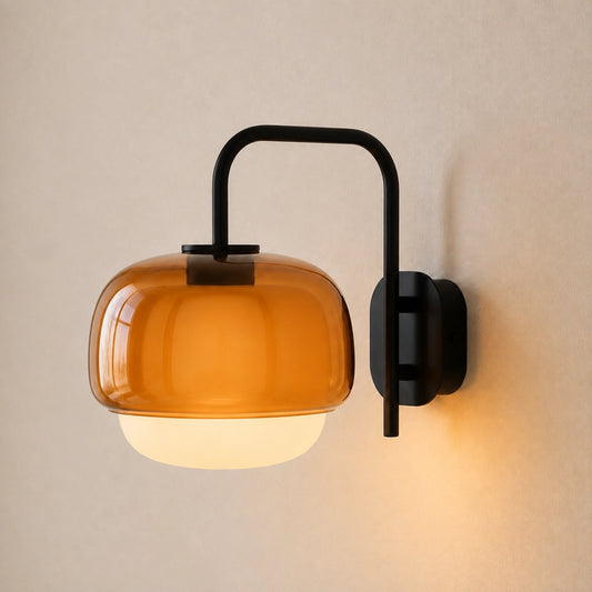 Vernon Modern Art Glass Ball Double Wall Light