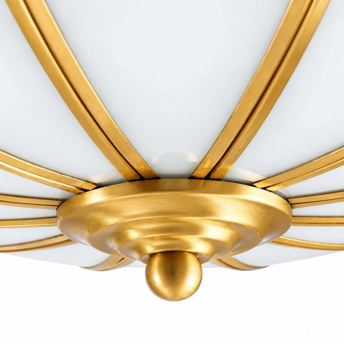 Modern Classic Art Deco Gold Flower Flush Ceiling Light