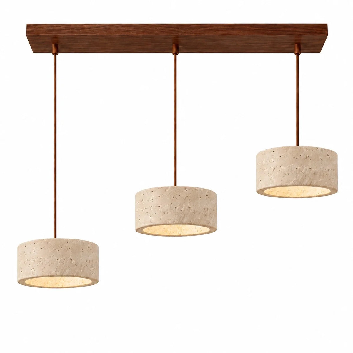 Vintage Faux Travertine Cream Pendant Light