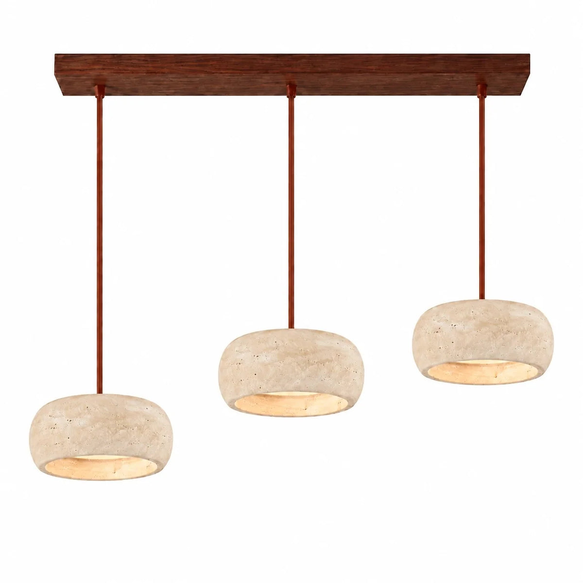 Vintage Faux Travertine Cream Pendant Light
