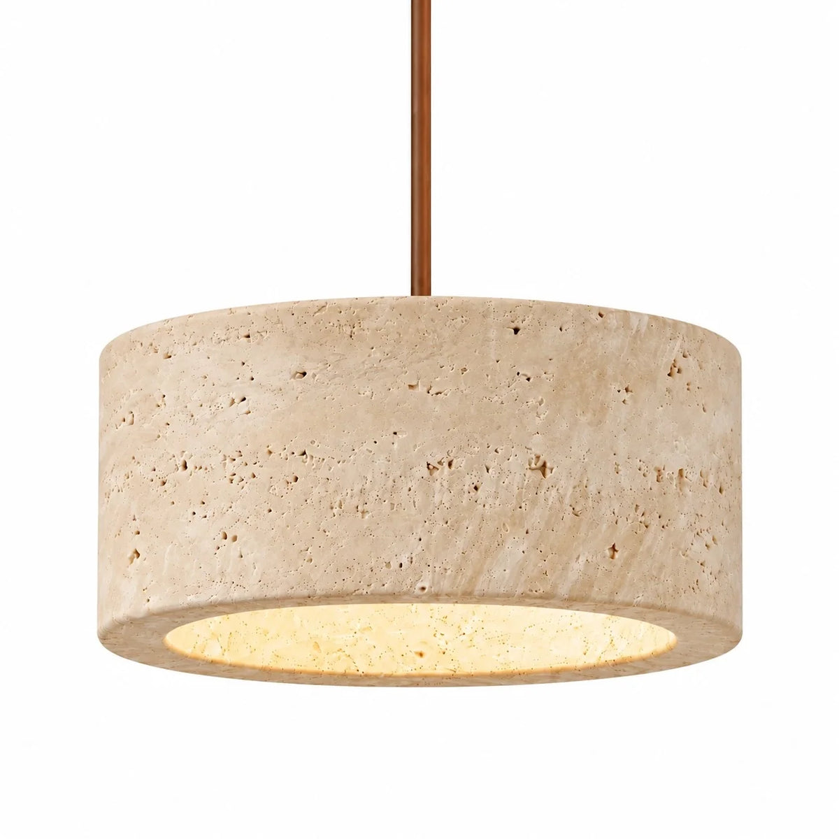 Vintage Faux Travertine Cream Pendant Light