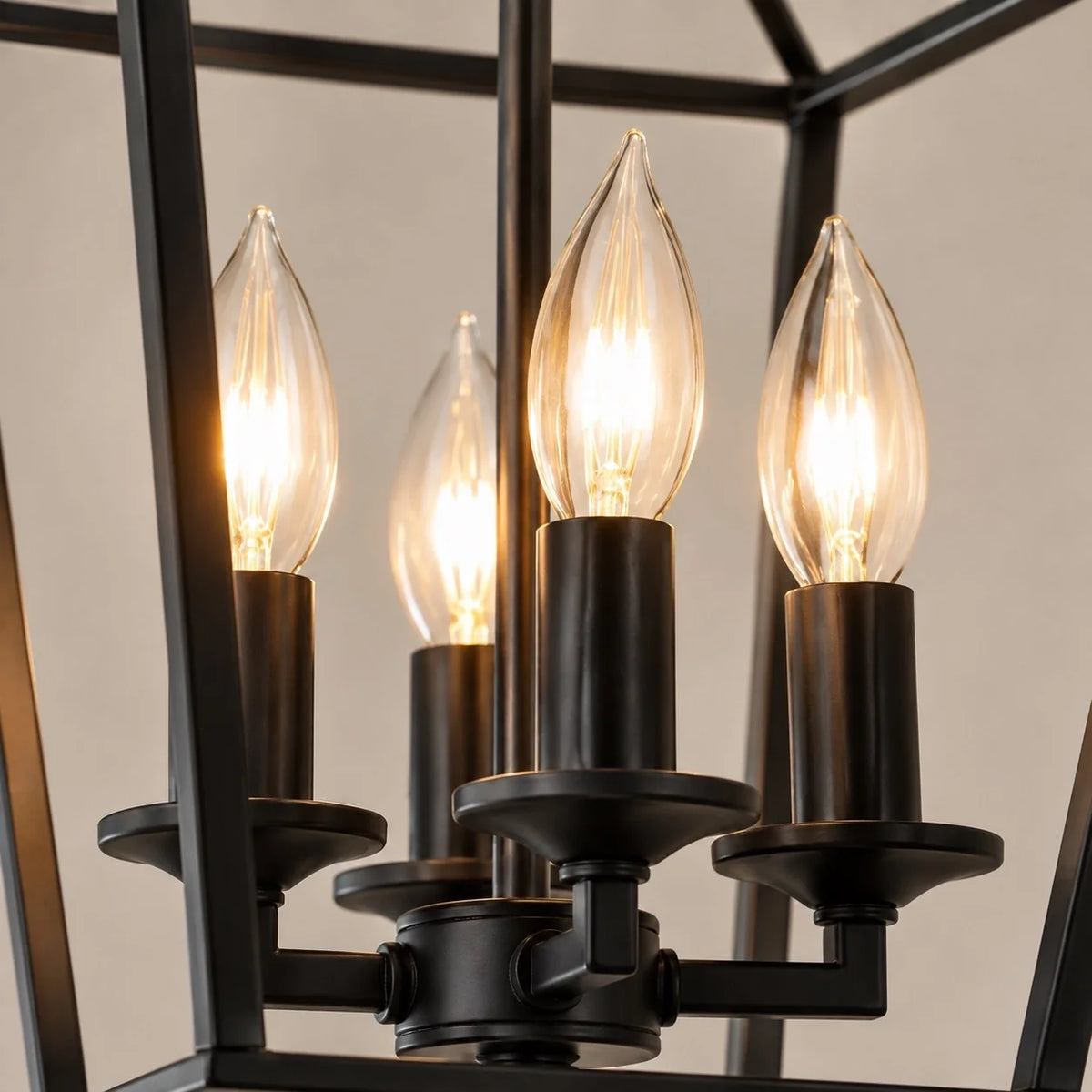 Vintage Gothic Black Lantern Pendant Light