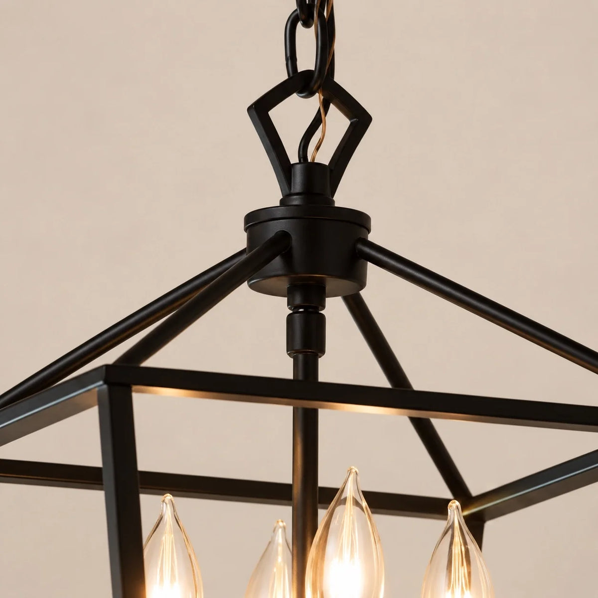 Vintage Gothic Black Lantern Pendant Light
