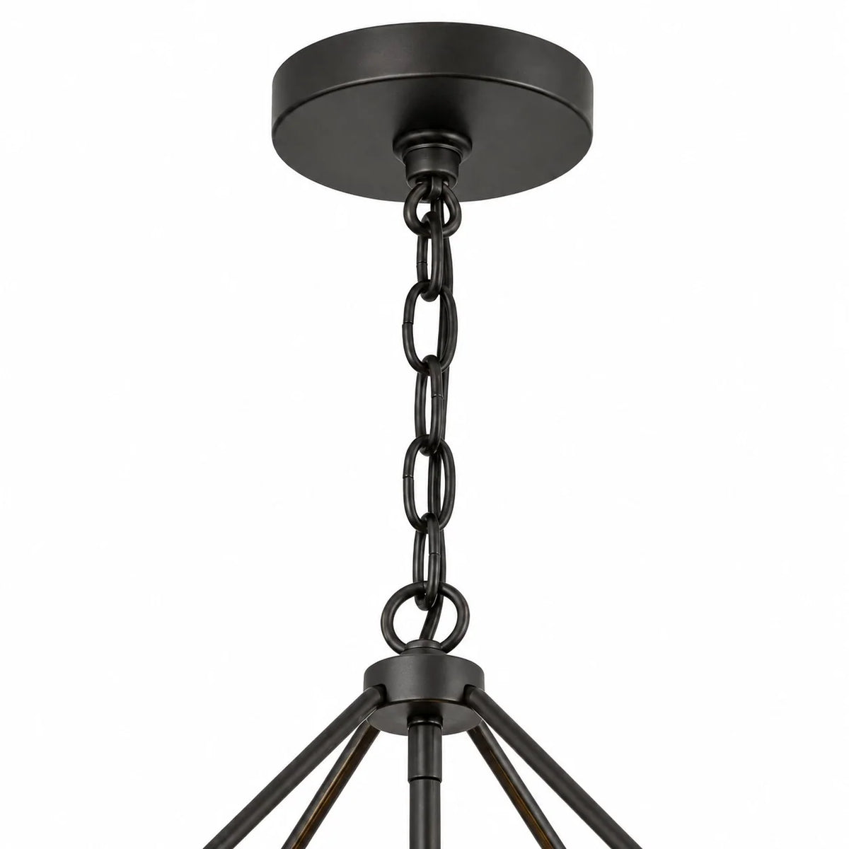 Vintage Industrial Bronze Drum Pendant Light