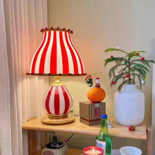Vintage Circus Resin Drum Table Lamp