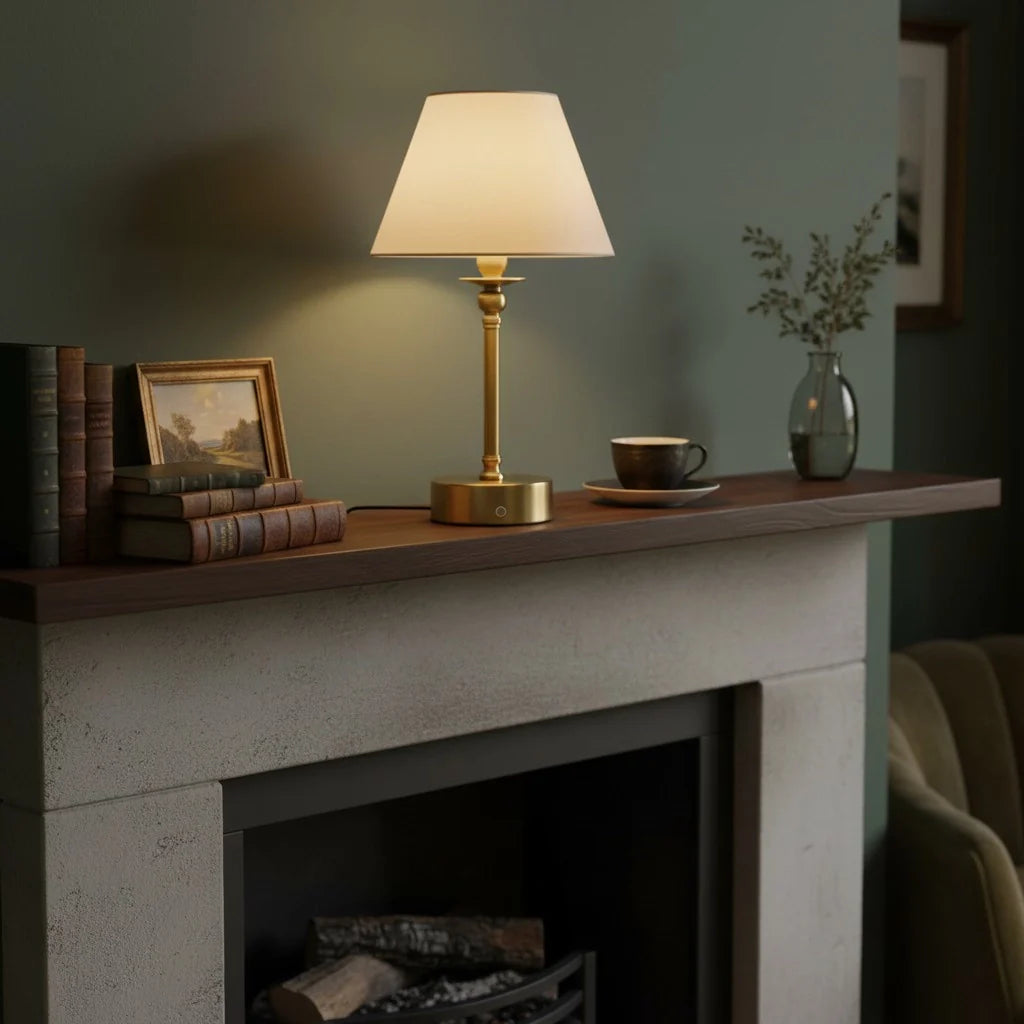 Vintage Cone Button Brass Table Light10.webp__PID:b7566eef-0fa1-47da-a183-d042aa00ad82