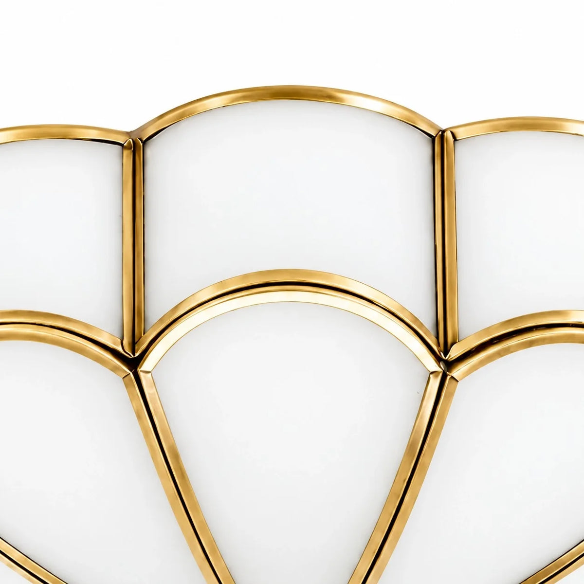 Modern Classic Art Deco Gold Flower Flush Ceiling Light