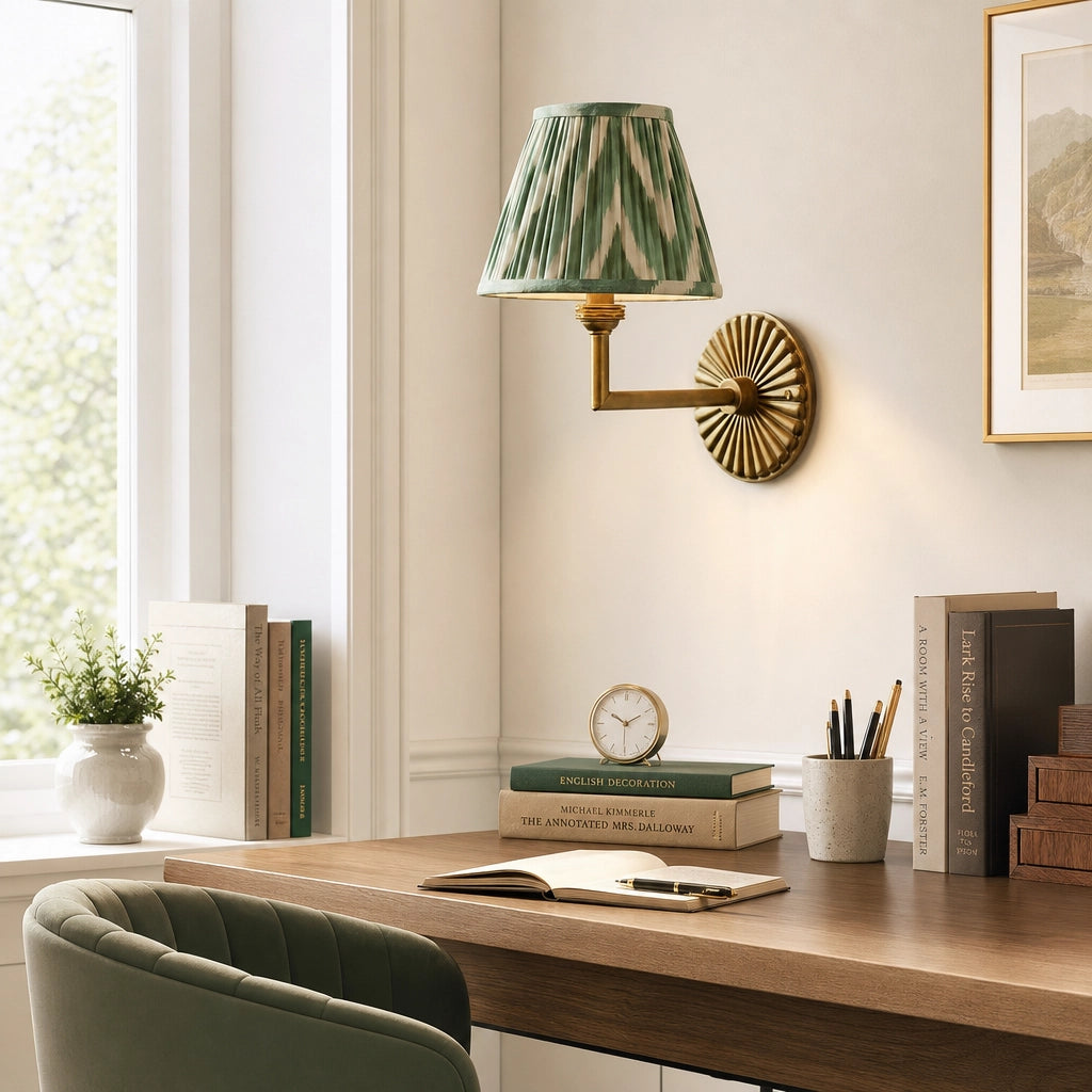 Vintage Elegant Pleated Fabric Wall Light