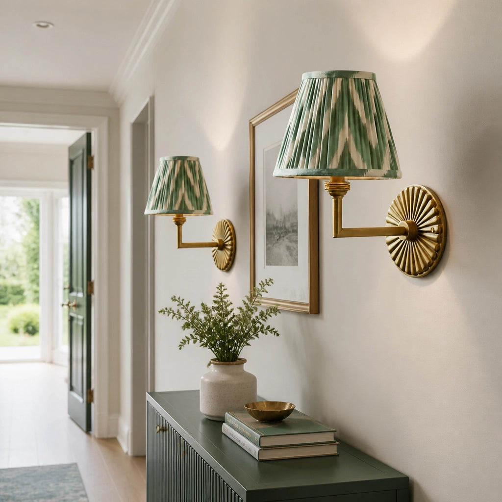 Vintage Elegant Pleated Fabric Wall Light