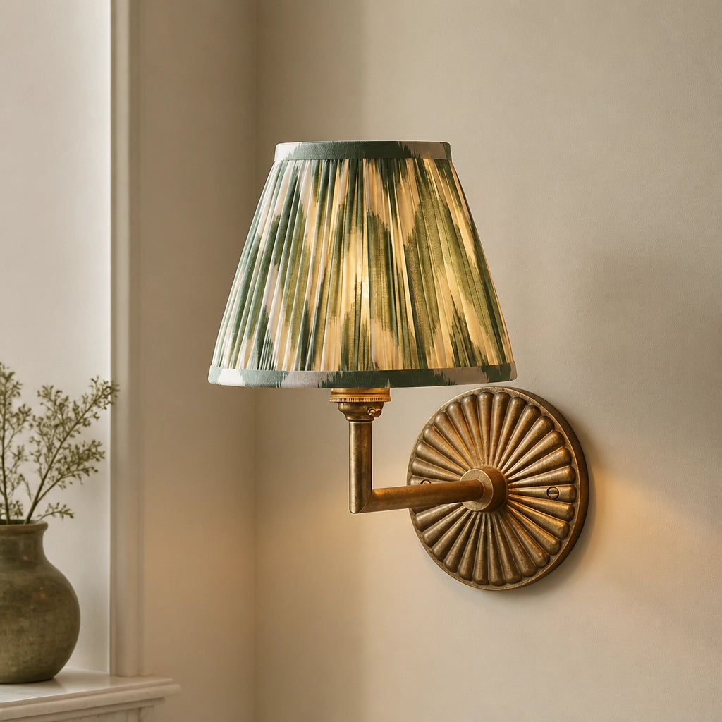 Vintage Elegant Pleated Fabric Wall Light