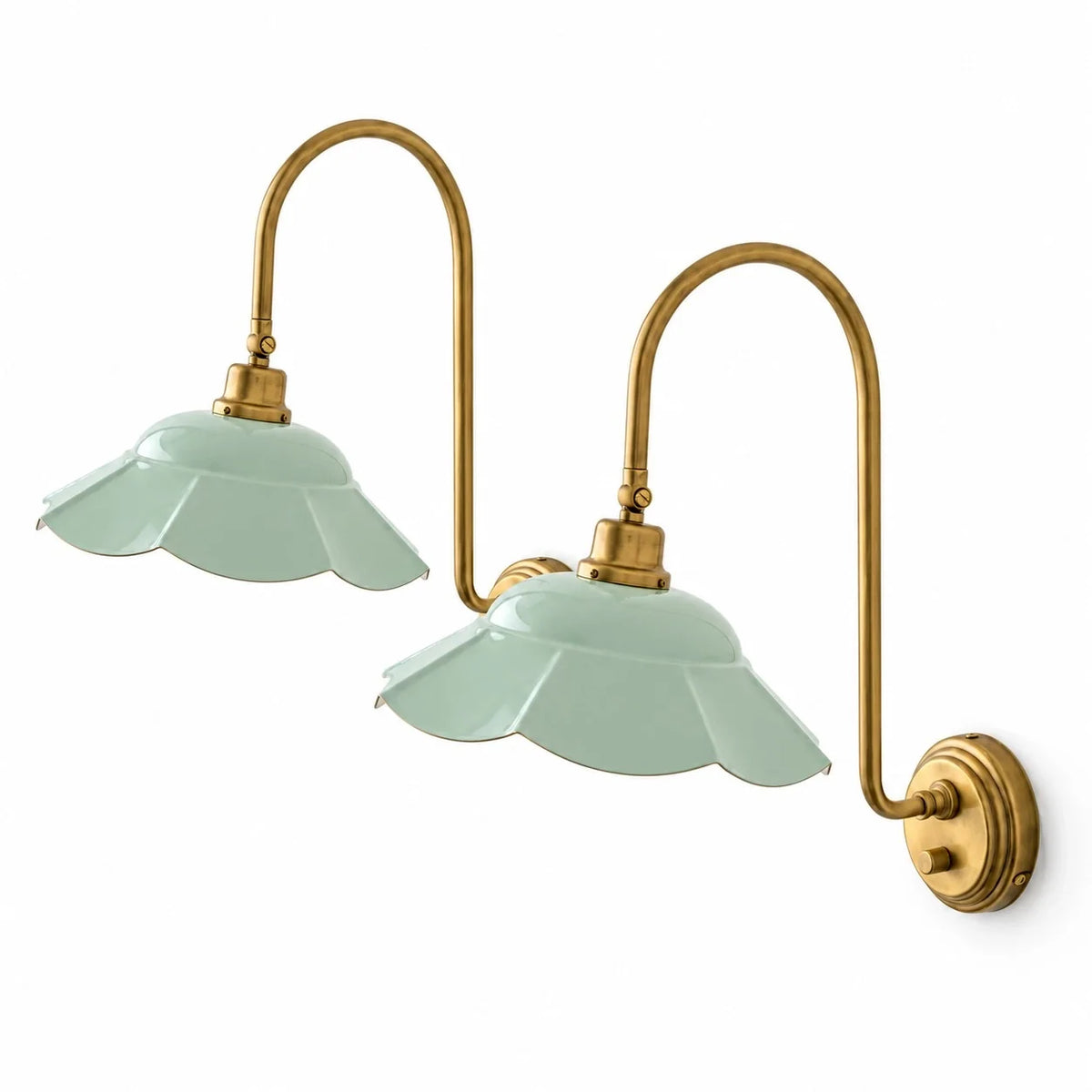 Vintage Enamel Flower Adjustable Wall Light