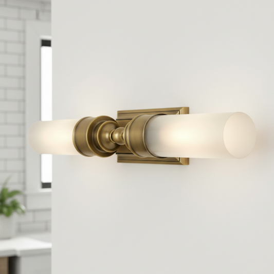 Vintage Frosted Glass Wall Sconce