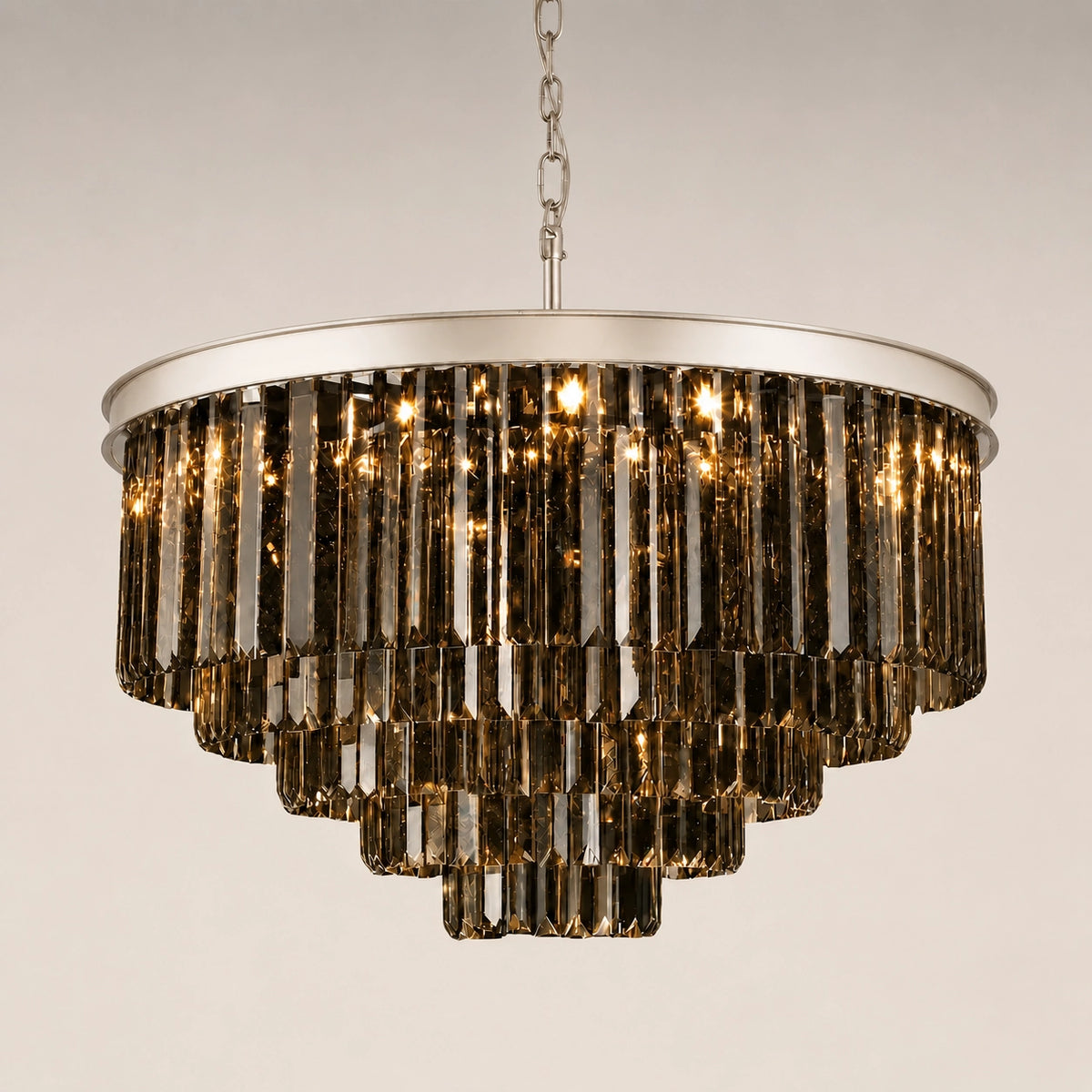 Vintage Luxury Multi Layered Crystal Chandelier for Living Room Dining Room