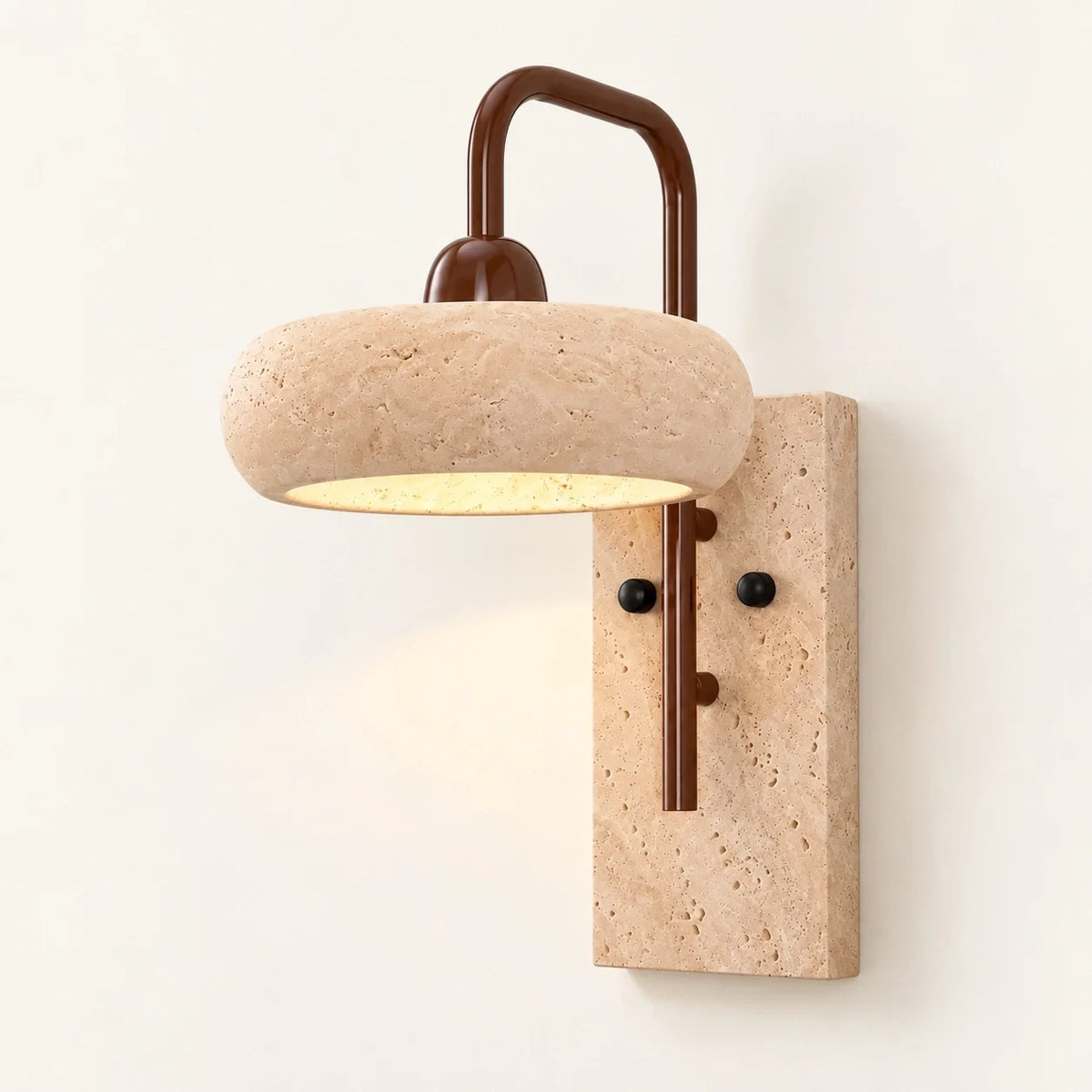 Vintage Natural Stone Cylinder Wall Light