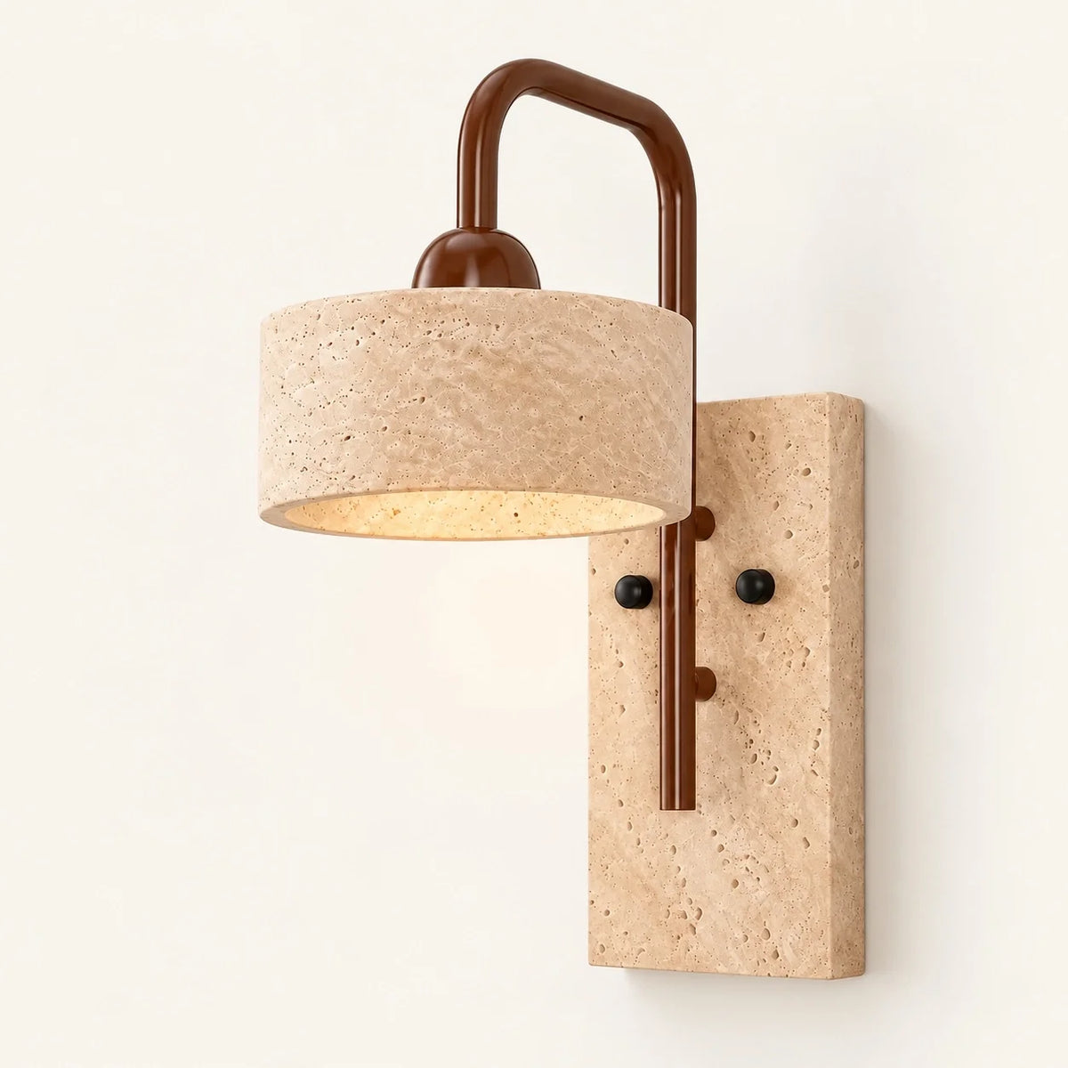 Vintage Natural Stone Cylinder Wall Light