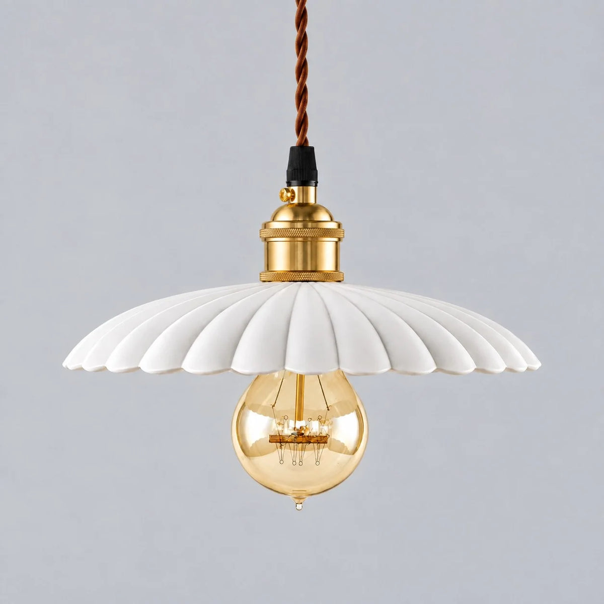 Vintage Style Ceramic Flower Pendant Light