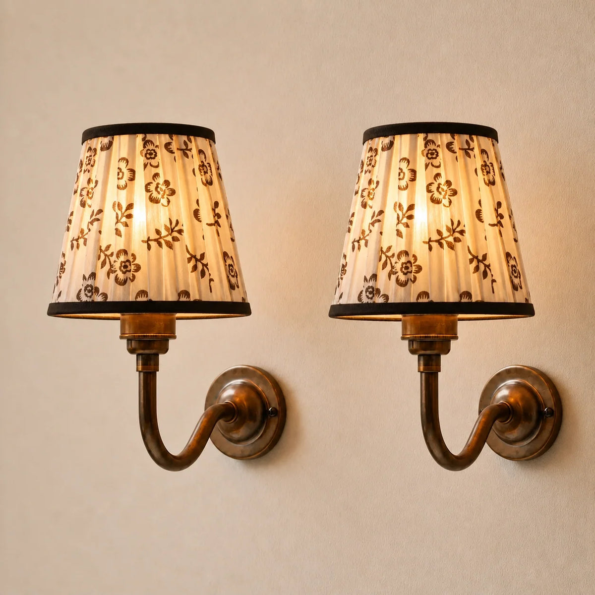 Vintage Wall Mounted Natural Cotton Shade Wall Sconce