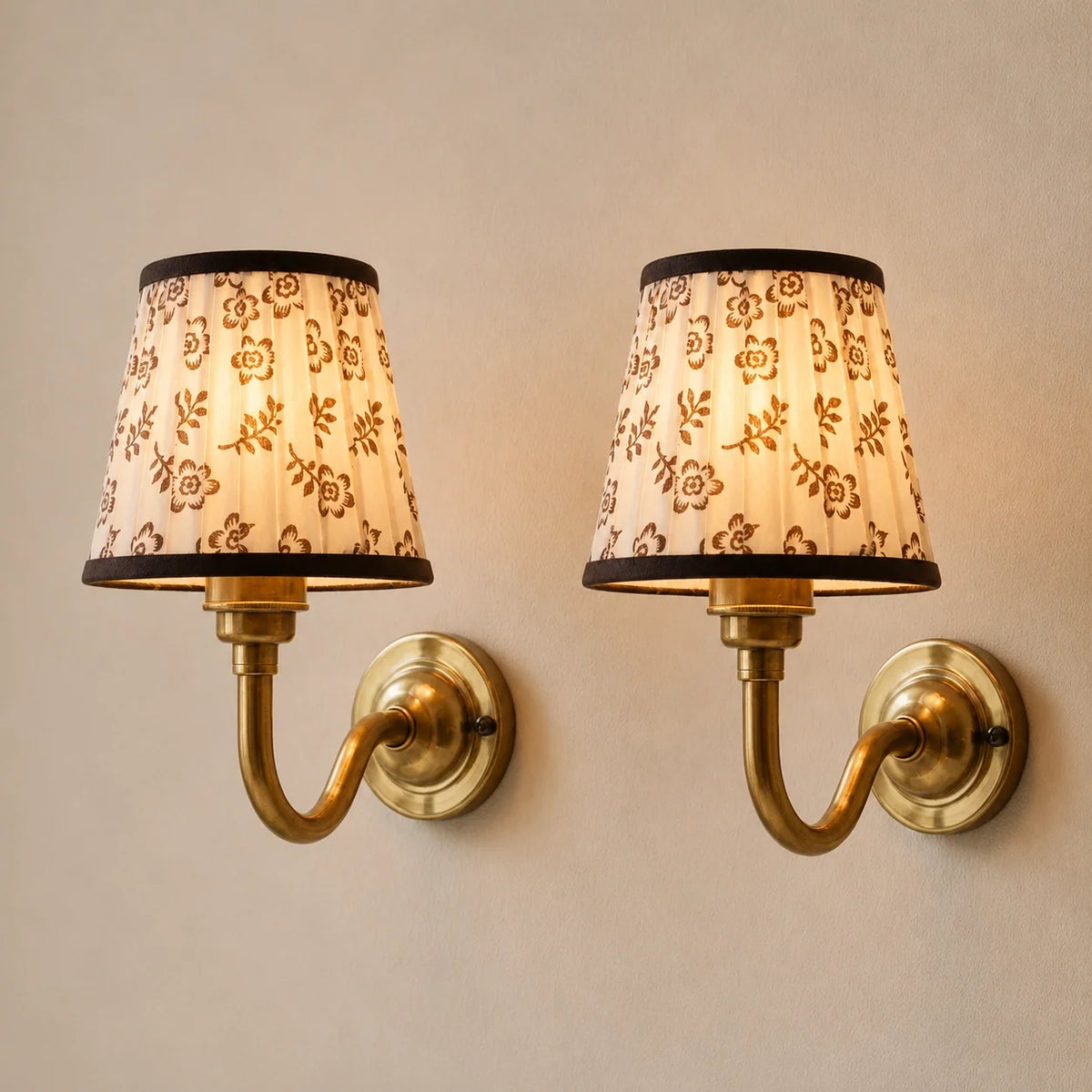 Vintage Wall Mounted Natural Cotton Shade Wall Sconce
