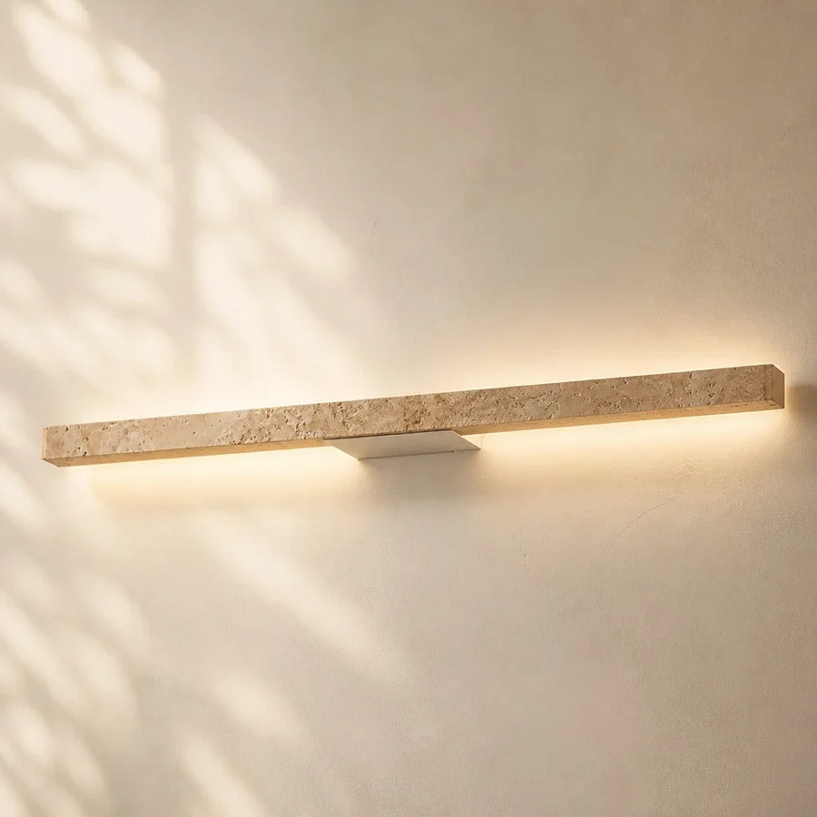 Wabi-Sabi Linear Travertine LED Wall Light