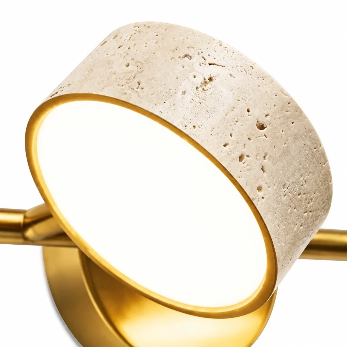 Wabi-Sabi Rotatable 2/3-Light Natural Travertine LED Wall Sconce