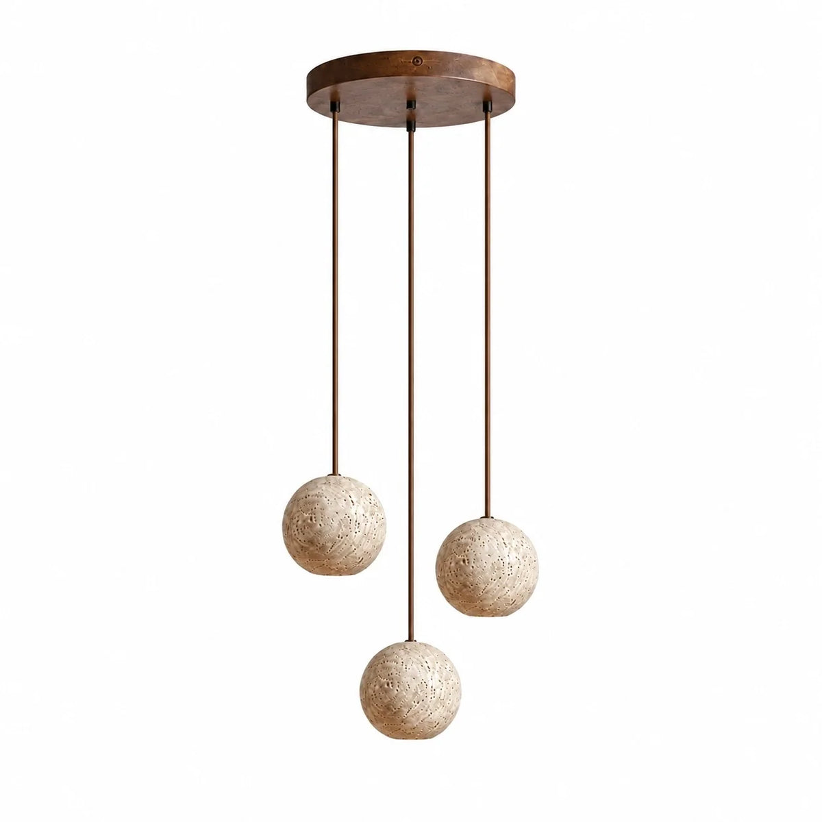 Wabi-Sabi Natural Travertine Pendant Light