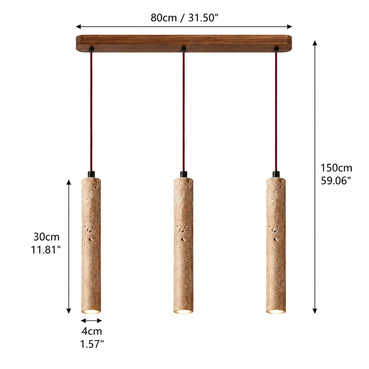 Wabi-Sabi Natural Travertine Pendant Light