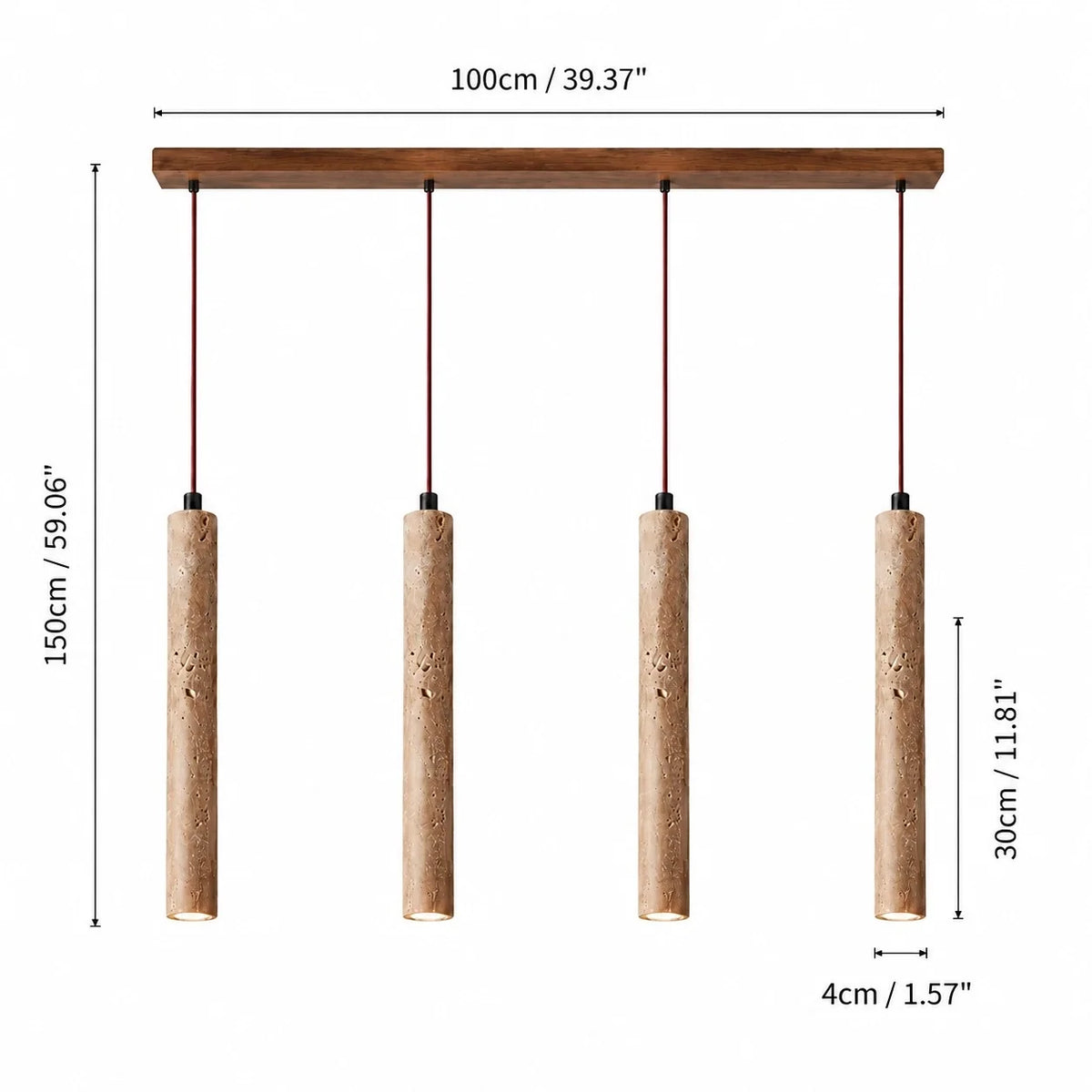 Wabi-Sabi Natural Travertine Pendant Light