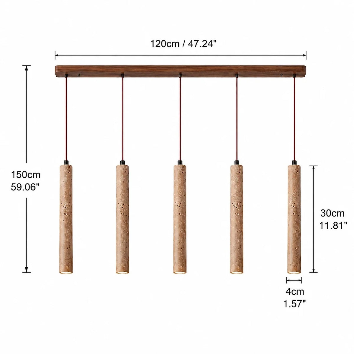 Wabi-Sabi Natural Travertine Pendant Light
