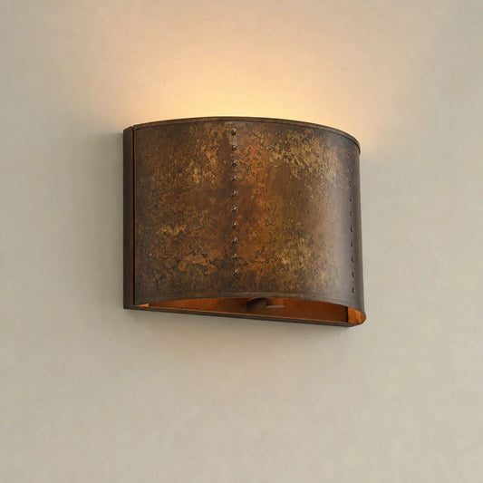 Zephyrus Rustic Bronze Industrial Wall Sconce