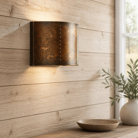 Zephyrus Rustic Bronze Industrial Wall Sconce